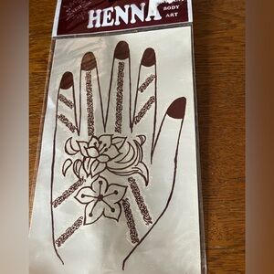 Henna Design Hand Stencil